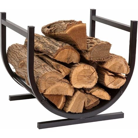 Kaminholzhalter aus Metall mit großem Fassungsvermögen Holzlagerung für drinnen und draußen Holzregal Tragkraft 30 kg