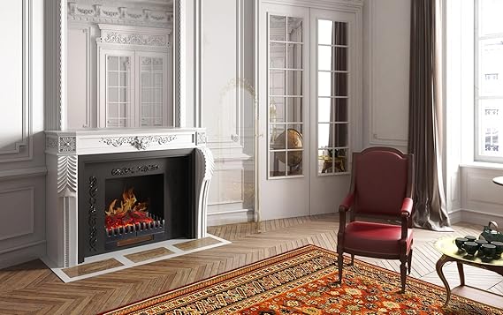 Chemin'Arte Elektrokamin Freistehend – Elektrischer Kamin mit Heizung & Realistischem Flammeneffekt, LED-Beleuchtung, Standkamin für Wohnzimmer & Innenbereich