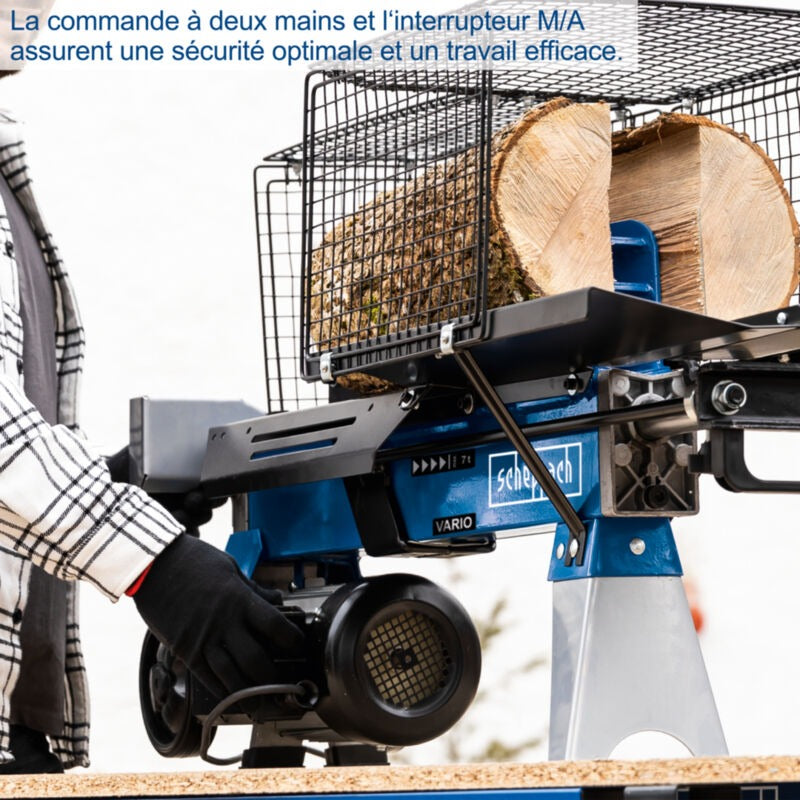 Scheppach HL760LS Horizontaler Holzspalter – 2200 W – 230 V / Inkl. Ständer – 7 t Spaltkraft