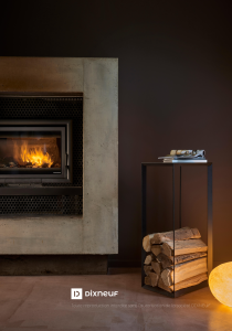 Holzregal aus schwarzem Stahl Arcadia DIXNEUF – Modernes und robustes Design